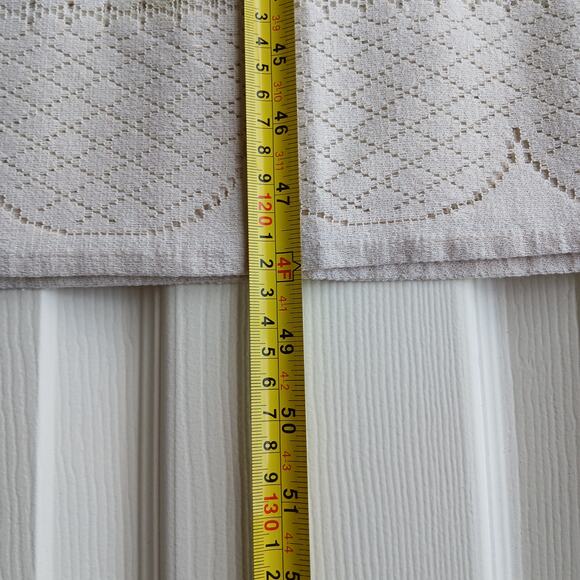 Artex Heritage Lace Tablecloth 96" x 60" ecru cream Vintage MCM polyester woven - Picture 8 of 13